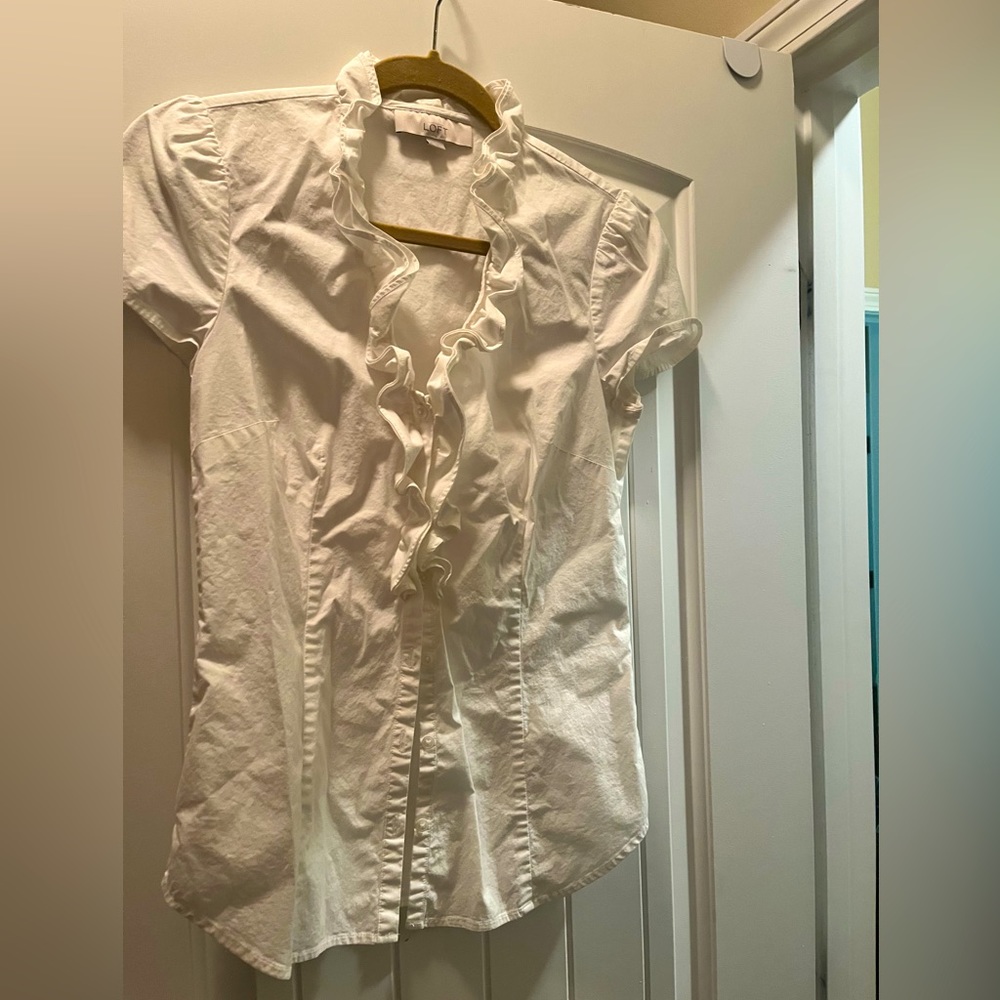 White Ann Taylor Loft shirt